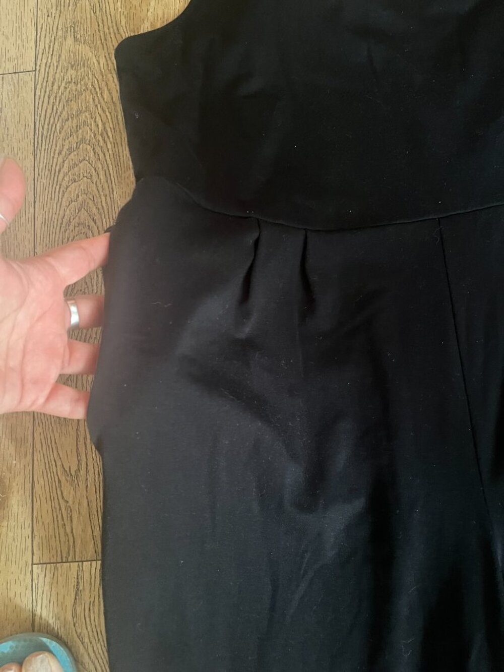 Eileen Fisher black Romper Crop wide- leg Oversized Baggy w/pockets sleeveless L - Picture 3 of 10